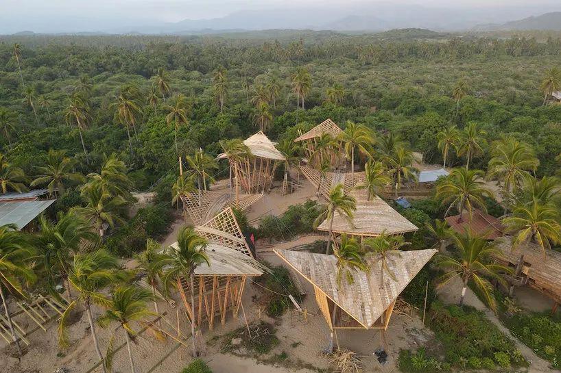 豪华生态度假酒店的竹树屋-墨西哥Bamboo treehouse village
