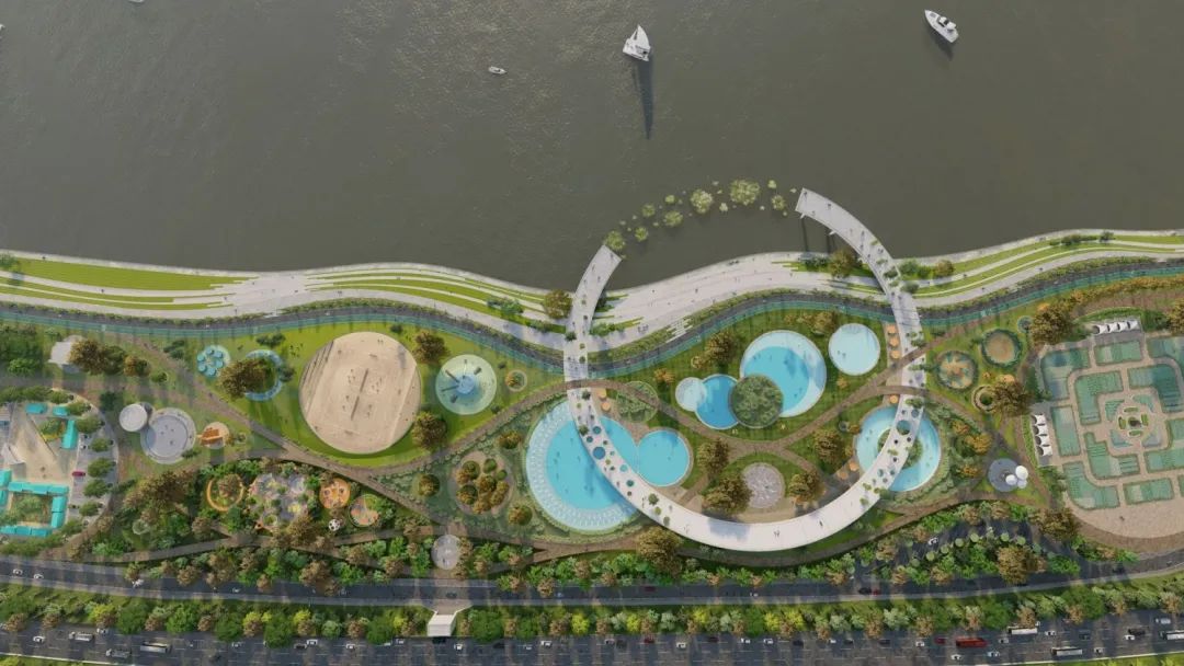 汉江市民公园天然游泳池