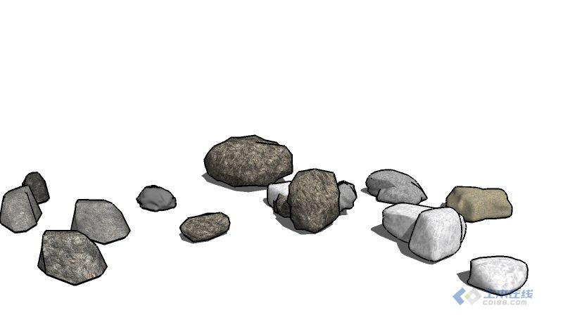 【分享】sketchup的石头模型，共享上来！